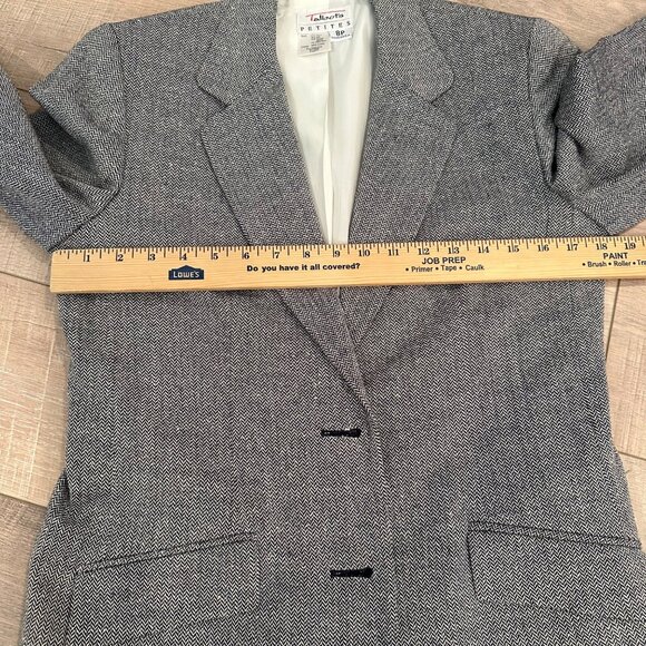 TALBOTS WOMENS 2 PIECE GRAY TWEED SUIT SKIRT AND BLAZER JACKET 8P - Picture 12 of 13